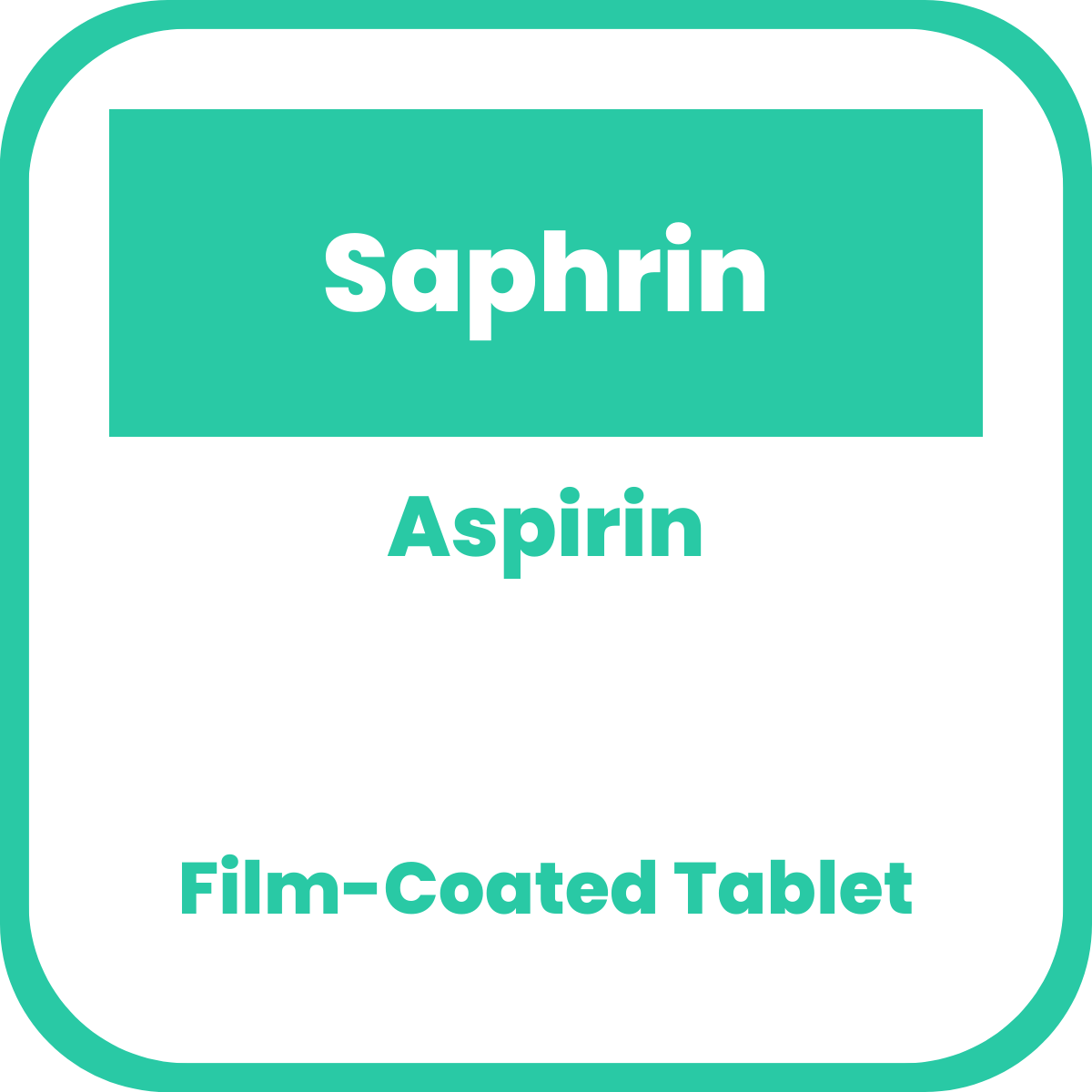 Buy Saphrin aspirin 80mg filmcoated tablet 1's online with MedsGo